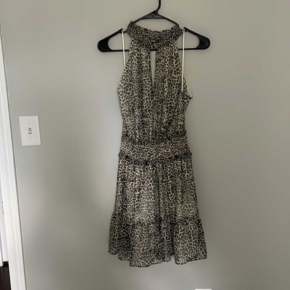 Vici Leopard Halter Dress. Size Medium. NEW W TAGS